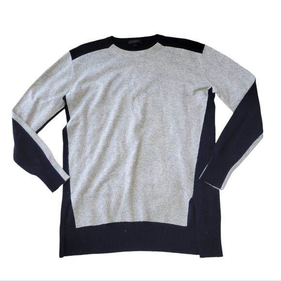 J. Crew Color Block Hi Low Sweater Tunic Wool Small - Picture 1 of 6